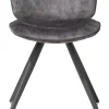 XOOON AIKO eetkamerstoel - rough off black - stof Karese - antraciet^ Eetkamerstoelen