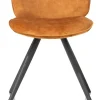 XOOON AIKO eetkamerstoel - rough off black - stof Karese - okergeel^ Eetkamerstoelen