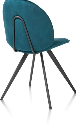 XOOON AIKO eetkamerstoel - rough off black - stof Karese - teal^ Eetkamerstoelen