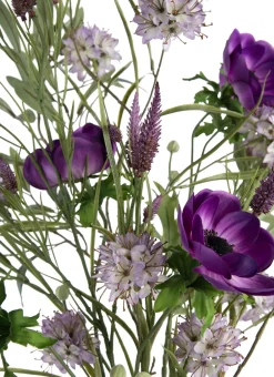 XOOON Anemone Spray H75cm kunstbloem in de kleur Paars - COCOmaison^ Woonaccessoires