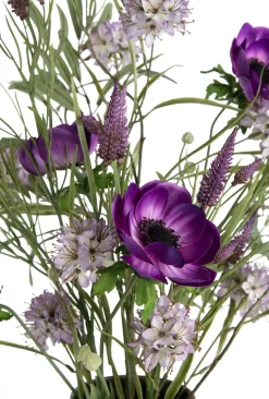 XOOON Anemone Spray H75cm kunstbloem in de kleur Paars - COCOmaison^ Woonaccessoires