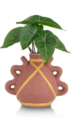 XOOON Anthurium Mini Bush H13cm kunstbloem in de kleur Groen^ Woonaccessoires