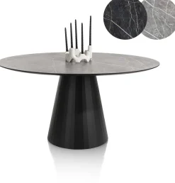 XOOON ARABAX eetkamertafel rond (150x120cm) -^ Tafelconfigurator|Eettafels