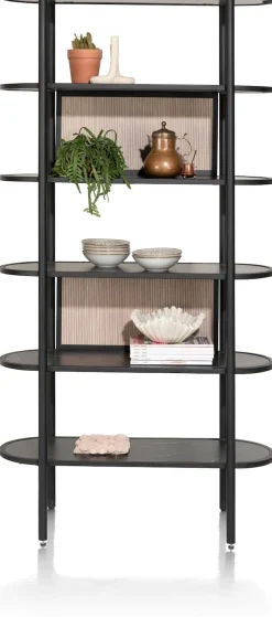XOOON ARAMON boekenkast 100 cm. - 5-niches -^ Bergkasten|Boekenkasten