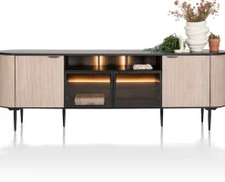XOOON ARAMON dressoir (240cm) 2-deuren + 2-glasdeuren -^ Dressoirs