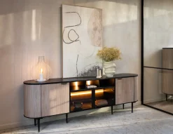 XOOON ARAMON dressoir (240cm) 2-deuren + 2-glasdeuren -^ Dressoirs