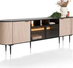 XOOON ARAMON dressoir (240cm) 2-deuren + 2-glasdeuren -^ Dressoirs