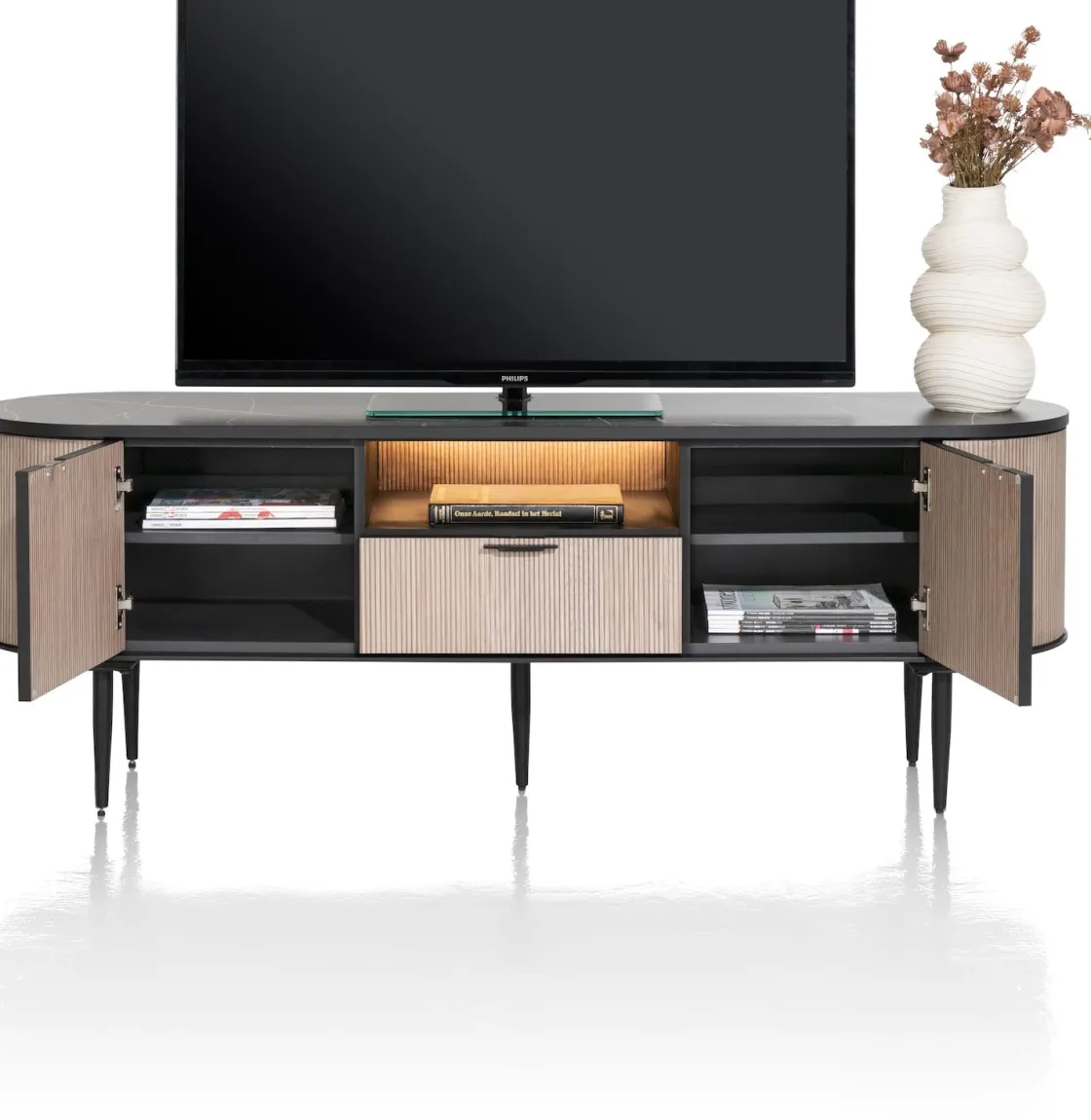 XOOON ARAMON lowboard (170cm) 2-deuren + 1-lade -^ Tv-Meubelen|Dressoirs