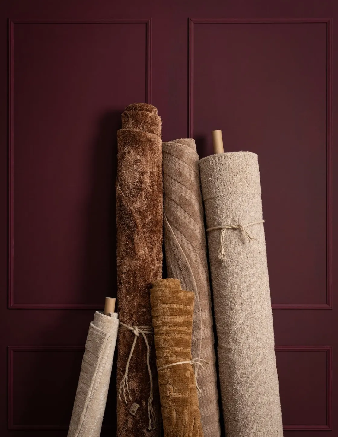 XOOON Arawood karpet 220x300cm in de kleur Koper - COCOmaison^ Vloerkleden|Woonaccessoires