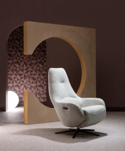 XOOON Arco, relax-fauteuil - 1 motor - verstelbare hoofdsteun - stof Luton - Groen^ Relaxfauteuils|Draaifauteuils
