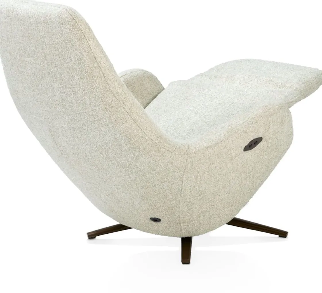 XOOON Arco, relax-fauteuil - 1 motor - verstelbare hoofdsteun - stof Luton - inclusief accu - Groen^ Relaxfauteuils|Draaifauteuils