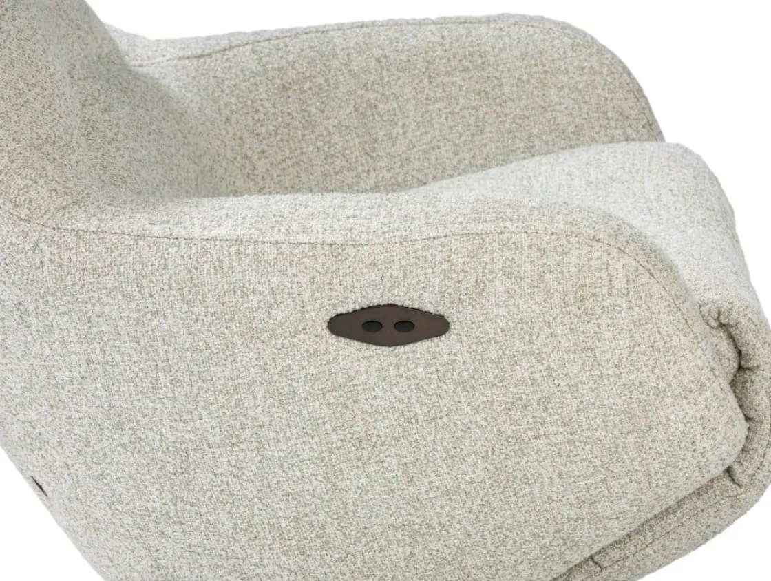 XOOON Arco, relax-fauteuil - 1 motor - verstelbare hoofdsteun - stof Luton - inclusief accu - Groen^ Relaxfauteuils|Draaifauteuils