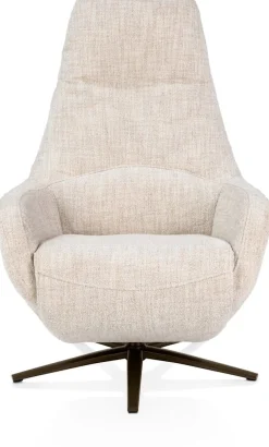 XOOON Arco, relax-fauteuil - 1 motor - verstelbare hoofdsteun - stof Luton - Creme^ Stoffen Fauteuils|Draaifauteuils