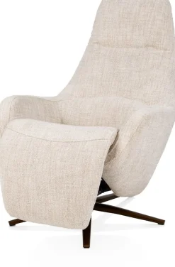 XOOON Arco, relax-fauteuil - 1 motor - verstelbare hoofdsteun - stof Luton - Creme^ Stoffen Fauteuils|Draaifauteuils