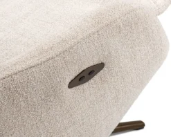 XOOON Arco, relax-fauteuil - 1 motor - verstelbare hoofdsteun - stof Luton - Creme^ Stoffen Fauteuils|Draaifauteuils