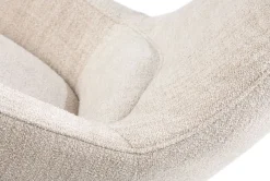 XOOON Arco, relax-fauteuil - 1 motor - verstelbare hoofdsteun - stof Luton - Creme^ Stoffen Fauteuils|Draaifauteuils