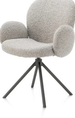 XOOON Armstoel Jaxon (draaibaar) in de kleur Kiezel -^ Armstoelen