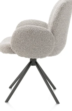 XOOON Armstoel Jaxon (draaibaar) in de kleur Kiezel -^ Armstoelen