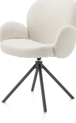 XOOON Armstoel Jaxon (draaibaar) in de kleur Ivoor -^ Armstoelen