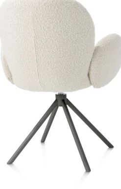 XOOON Armstoel Jaxon (draaibaar) in de kleur Ivoor -^ Armstoelen