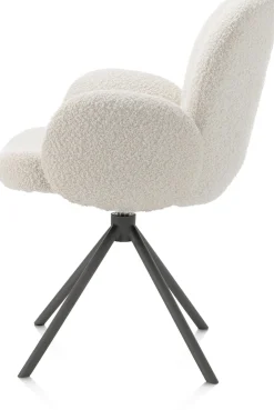 XOOON Armstoel Jaxon (draaibaar) in de kleur Ivoor -^ Armstoelen