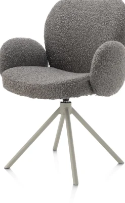XOOON Armstoel Jaxon (draaibaar) in de kleur Lever -^ Armstoelen