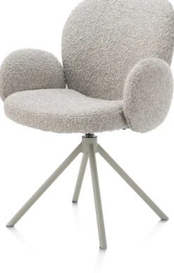 XOOON Armstoel Jaxon (draaibaar) in de kleur Kiezel -^ Armstoelen