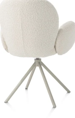 XOOON Armstoel Jaxon (draaibaar) in de kleur Ivoor -^ Armstoelen
