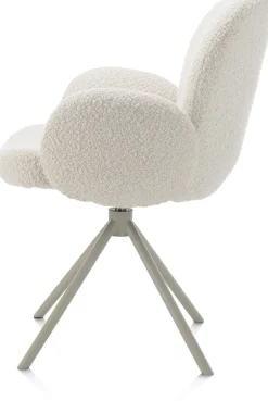 XOOON Armstoel Jaxon (draaibaar) in de kleur Ivoor -^ Armstoelen
