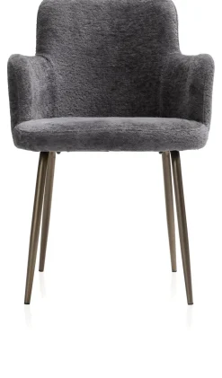 XOOON Armstoel Olle in de kleur Antraciet - COCOmaison^ Woonaccessoires|Armstoelen
