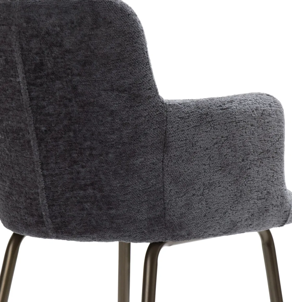 XOOON Armstoel Olle in de kleur Antraciet - COCOmaison^ Woonaccessoires|Armstoelen