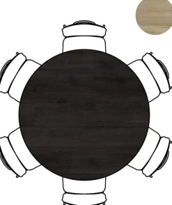 XOOON ARVADA bartafel 140 cm - rond - centrale poot kort - marmerlook^ Bartafels|Tafelconfigurator
