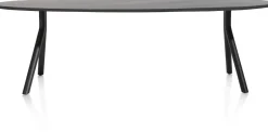 XOOON Arvada ellipsvormige eiken eettafel met metalen poten 250x110cm^ Tafelconfigurator|Eettafels