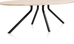 XOOON Arvada ellipsvormige eiken eettafel met metalen poot 250x110cm^ Tafelconfigurator|Eettafels