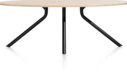 XOOON Arvada ellipsvormige eiken eettafel met metalen poot 250x110cm^ Tafelconfigurator|Eettafels
