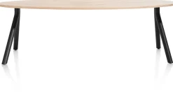 XOOON Arvada ellipsvormige eiken eettafel met metalen poten 220x110cm^ Tafelconfigurator|Eettafels
