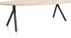 XOOON Arvada ellipsvormige eiken eettafel met metalen poten 250x110cm^ Tafelconfigurator|Eettafels