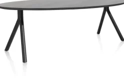 XOOON Arvada ellipsvormige eiken eettafel met metalen poten 220x110cm^ Tafelconfigurator|Eettafels