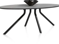 XOOON Arvada ellipsvormige eiken eettafel met metalen poot 220x110cm^ Tafelconfigurator|Eettafels