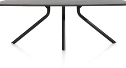 XOOON Arvada ovale eiken eettafel met zwart metalen poot 190x100cm^ Tafelconfigurator|Eettafels