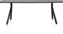 XOOON Arvada ovale eiken eettafel met zwart metalen poten 190x100cm^ Tafelconfigurator|Eettafels