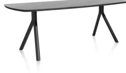 XOOON Arvada ovale eiken eettafel met zwart metalen poten 190x100cm^ Tafelconfigurator|Eettafels