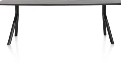 XOOON Arvada ovale eiken eettafel met zwart metalen poten 220x110cm^ Tafelconfigurator|Eettafels