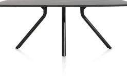 XOOON Arvada ovale eiken eettafel met zwart metalen poot 160x100cm^ Tafelconfigurator|Eettafels