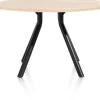 XOOON Arvada ronde eiken eettafel met zwart metalen poot 125cm^ Tafelconfigurator|Eettafels