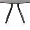 XOOON Arvada ronde eiken eettafel met zwart metalen poot 125cm^ Tafelconfigurator|Eettafels