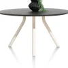 XOOON ARVADA tafel 140 cm - rond - centrale poot Nebbia - onyx^ Eettafels|Tafelconfigurator