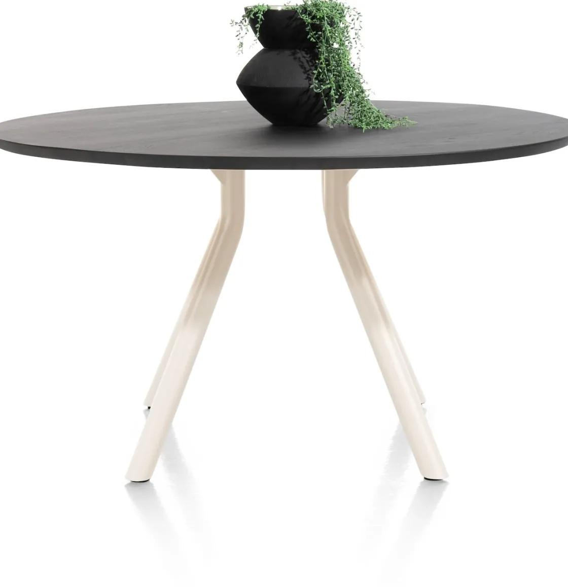 XOOON ARVADA tafel 140 cm - rond - centrale poot Nebbia - onyx^ Eettafels|Tafelconfigurator