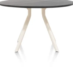 XOOON ARVADA tafel 125 cm - rond - centrale poot Nebbia - onyx^ Tafelconfigurator|Eettafels