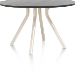 XOOON ARVADA tafel 125 cm - rond - centrale poot Nebbia - onyx^ Tafelconfigurator|Eettafels